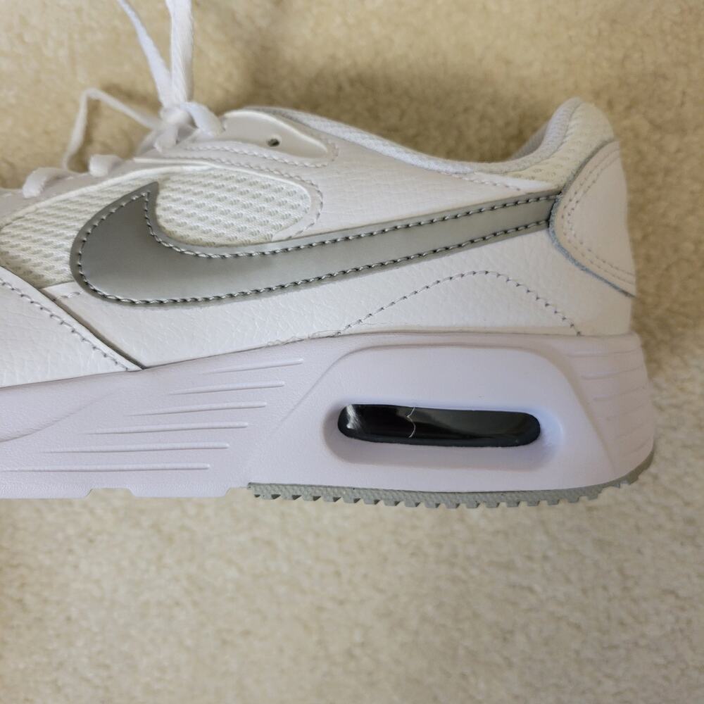 EUC Women's 8.5 Nike Air Max Running Shoes Sneakers White Metallic Platinum - Picture 3 of 14